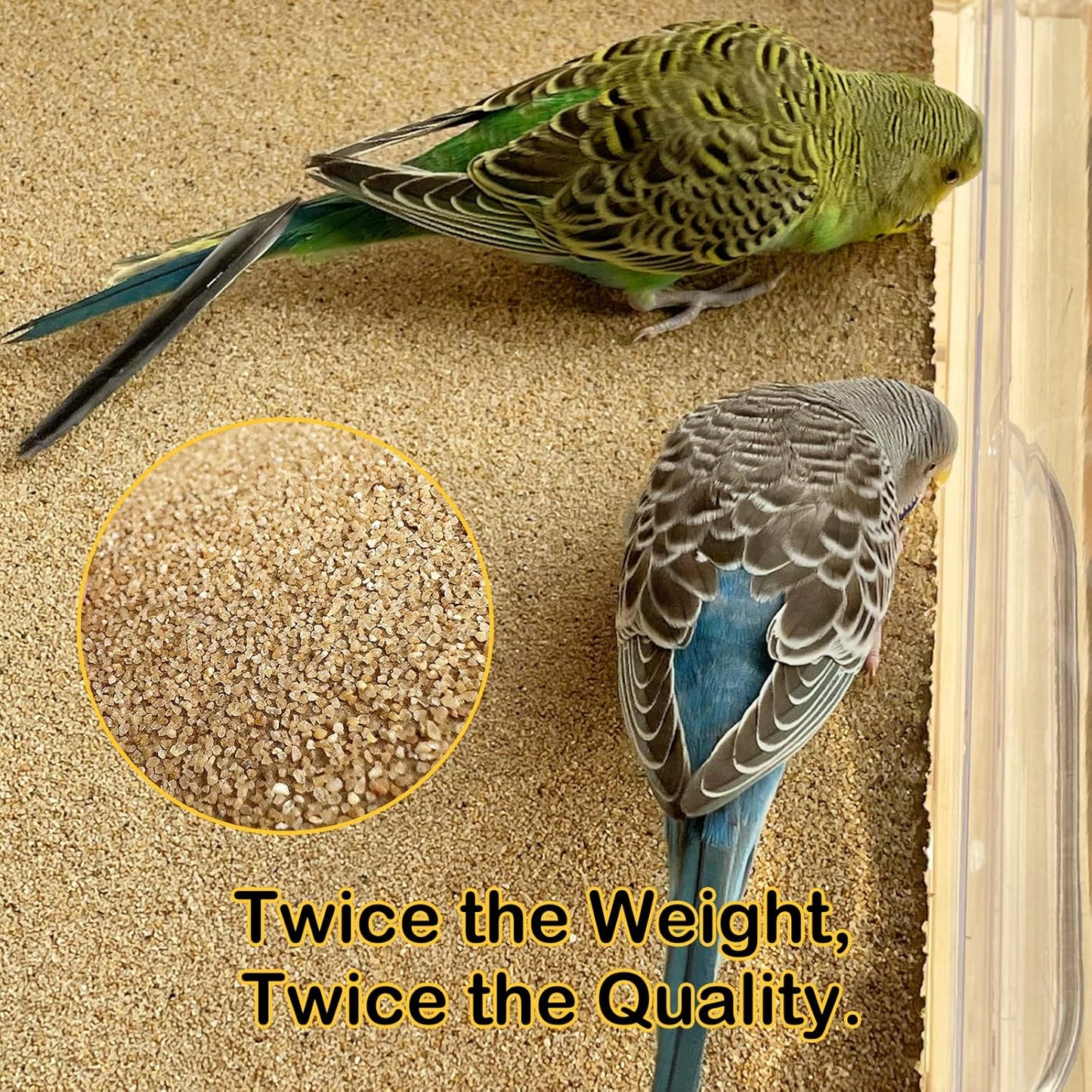 S&X Sand Sheets for Bird Cage 40cm x 25cm, Gravel Liner Paper 12PCS/Pack - Comfort Style