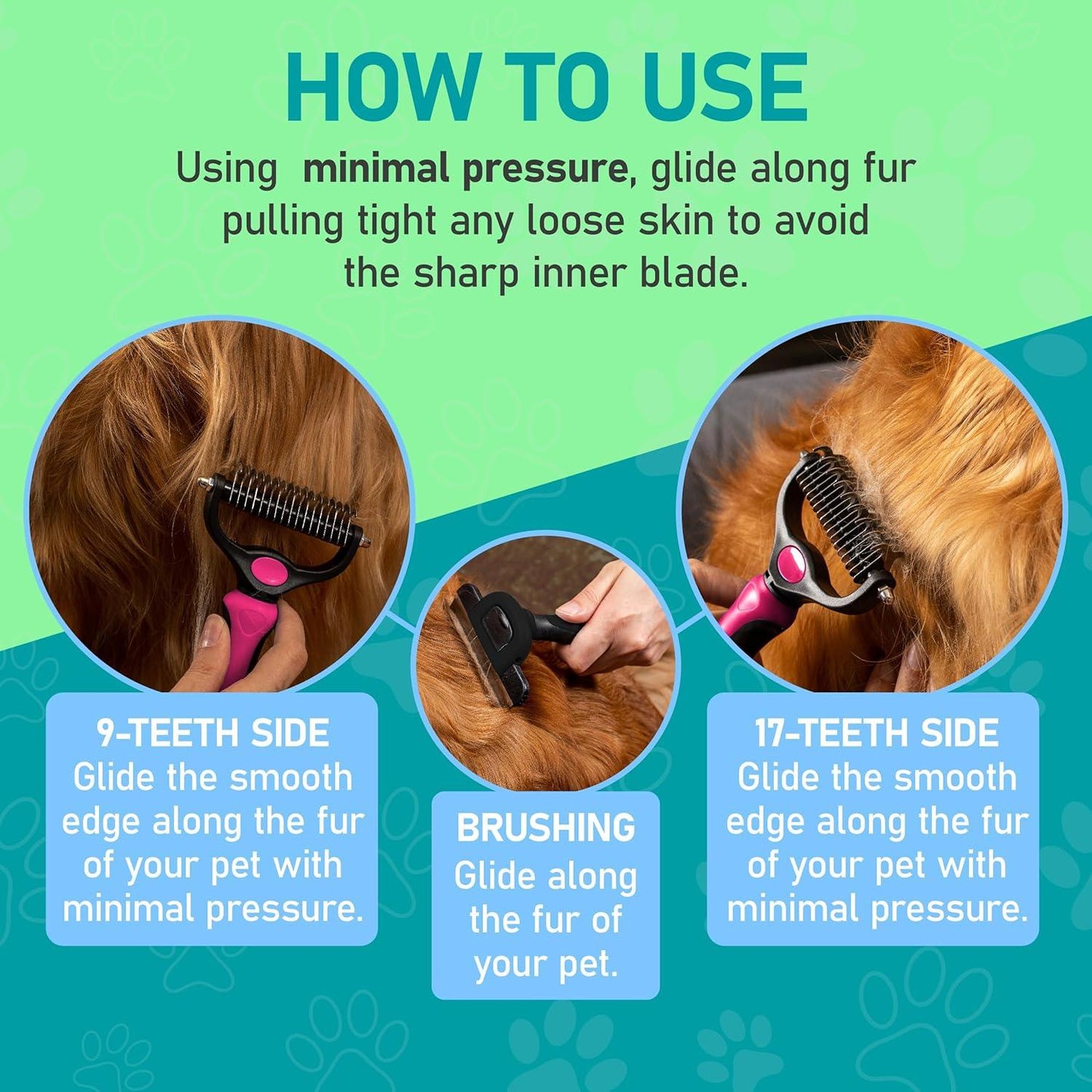 Maxpower Planet Dog Brush - Reduce Shedding by 95% - Double Sided Deshedding Dematting Tool - Undercoat Rake Dog, Cat Brush - Dog Brushes Shedding Hair - Dog Grooming Brush - Cat Grooming Brush, Blue - Comfort Style