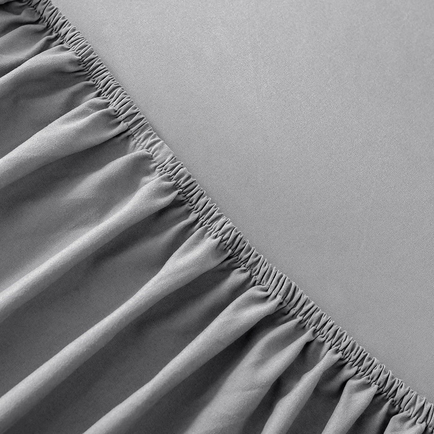 Fitted Sheet Bed Sheets 25CM Extra Deep Pocket Soft and Breathable Fitted Bedding Sheets