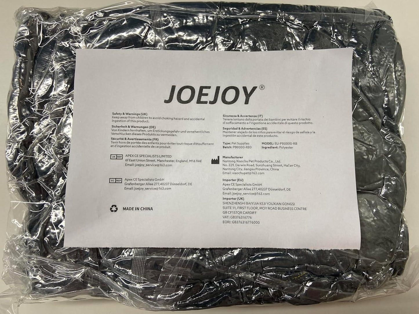 JOEJOY Dog Bed Medium - Washable Dog Bed Anti-Anxiety Dog Bed Soft Plush Dog Bed Rectangle Non-Slip Bottom Pet Bed - Small | Medium | Large Size Mattress Mat For Dog, Grey - Comfort Style