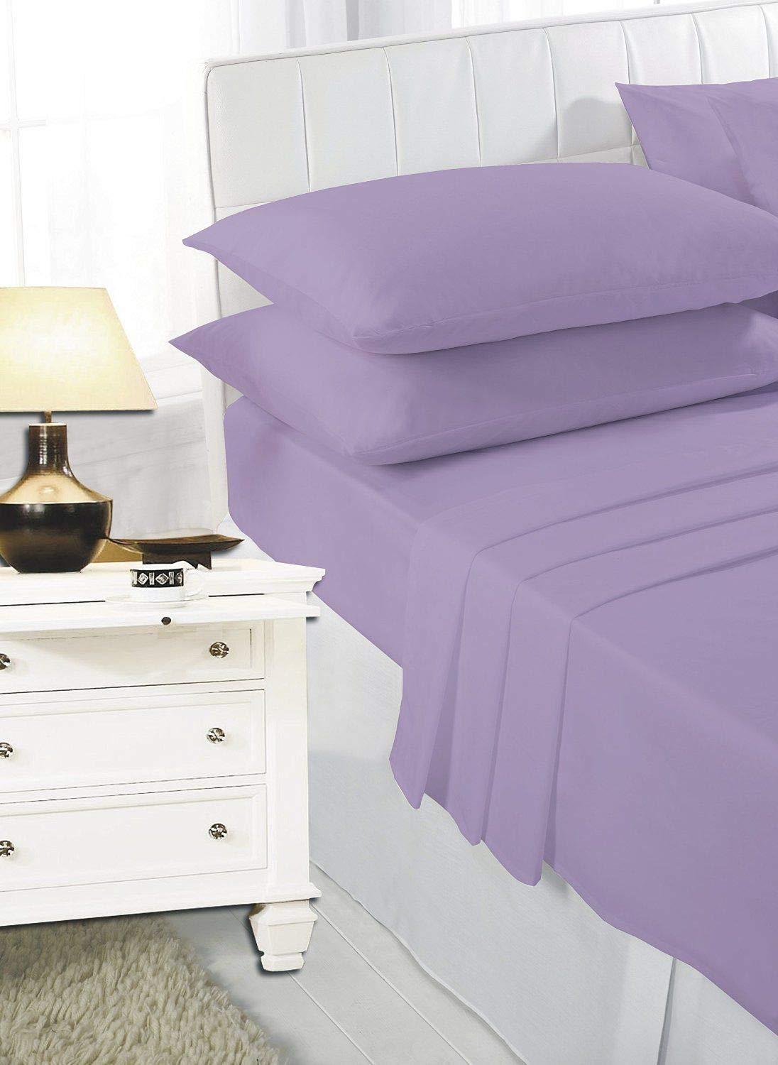 Plain Non Iron Fitted Bed Sheet Super Poly Cotton Easy Care Bedding Sheets UK SIZES - Comfort Style