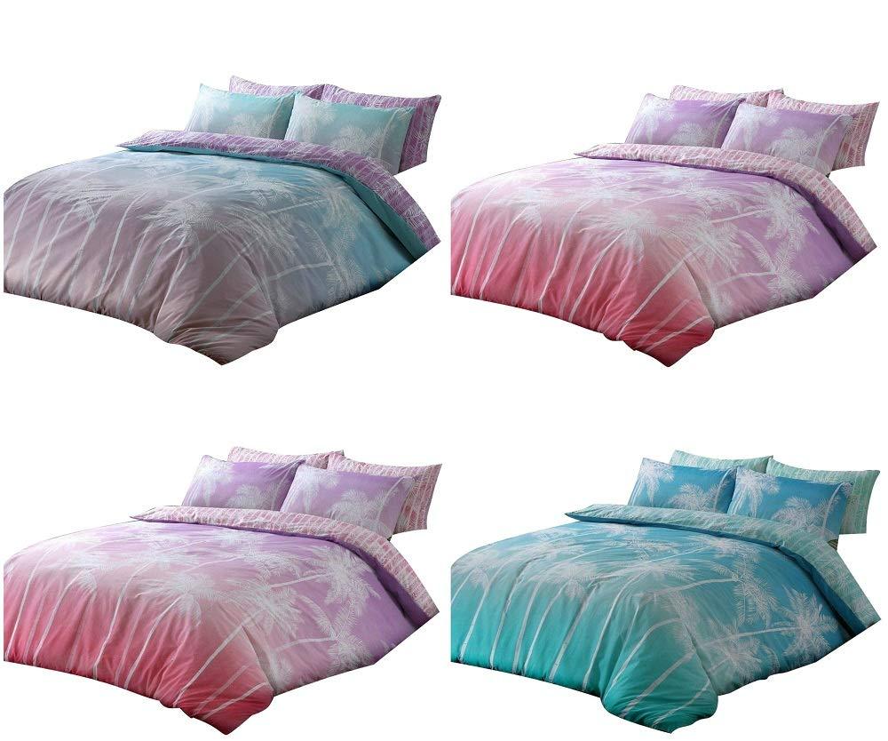 Luxury Ombre Duvet Covers with Matching Pillow Cases Set Reversible Quilt Coves