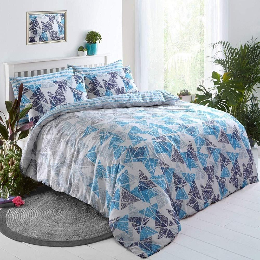 Luxury Ombre Duvet Covers with Matching Pillow Cases Set Reversible Quilt Coves