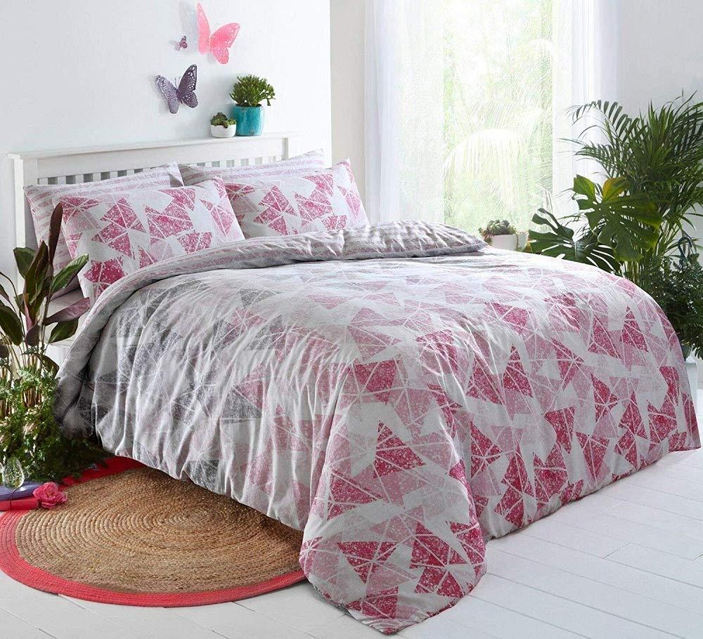 Luxury Ombre Duvet Covers with Matching Pillow Cases Set Reversible Quilt Coves