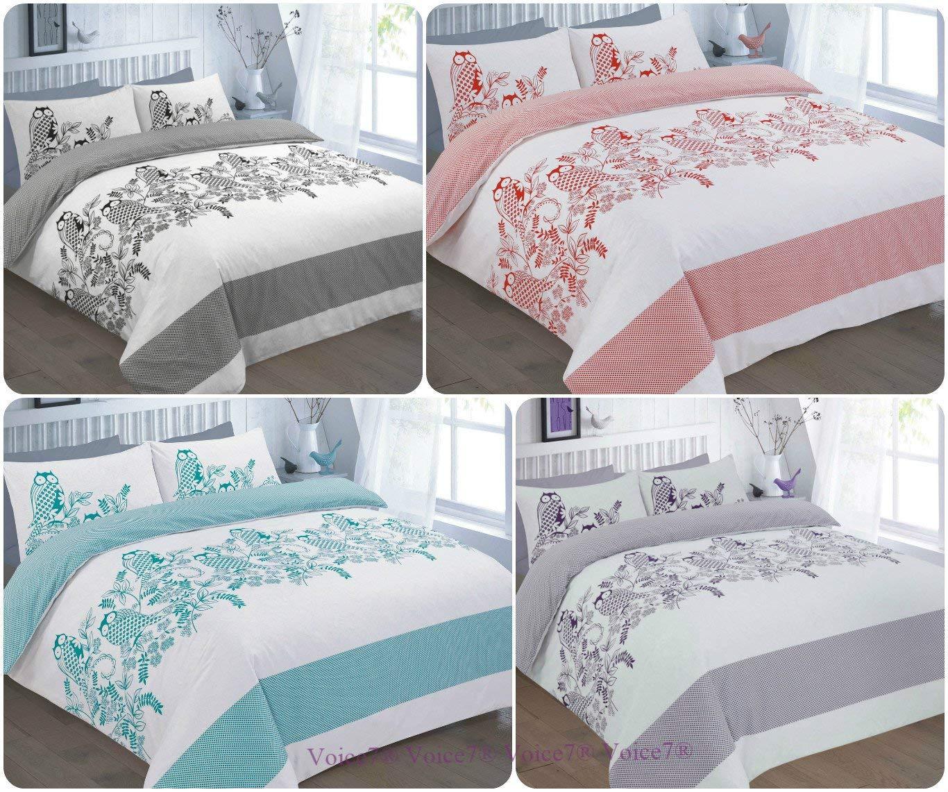 OWL ISLAND Duvet Cover Sets with PillowCases – PolyCotton Fabric - Comfort Style