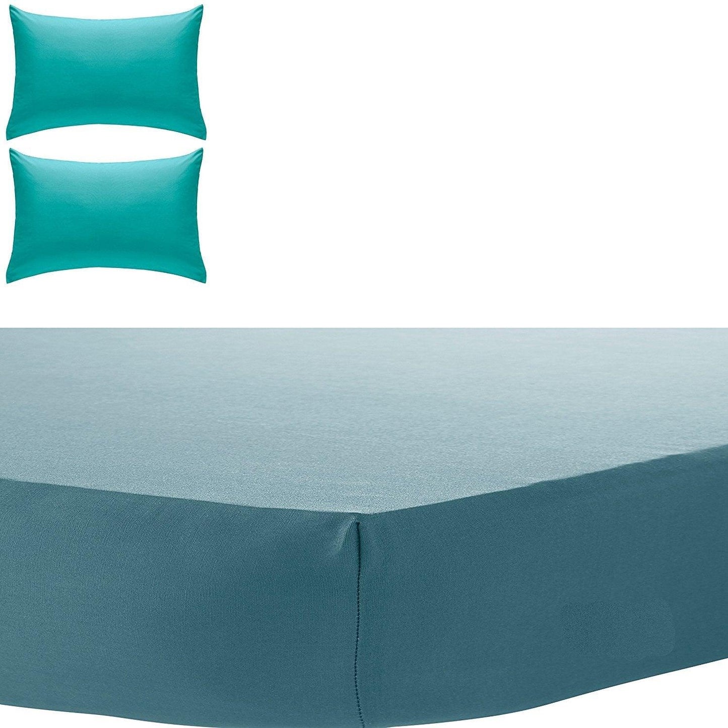 New Non-Iron EXTRA DEEP Fitted Bed Sheets 12" PEERCALE Poly-Cotton Fitted Bedding Sets - Comfort Style