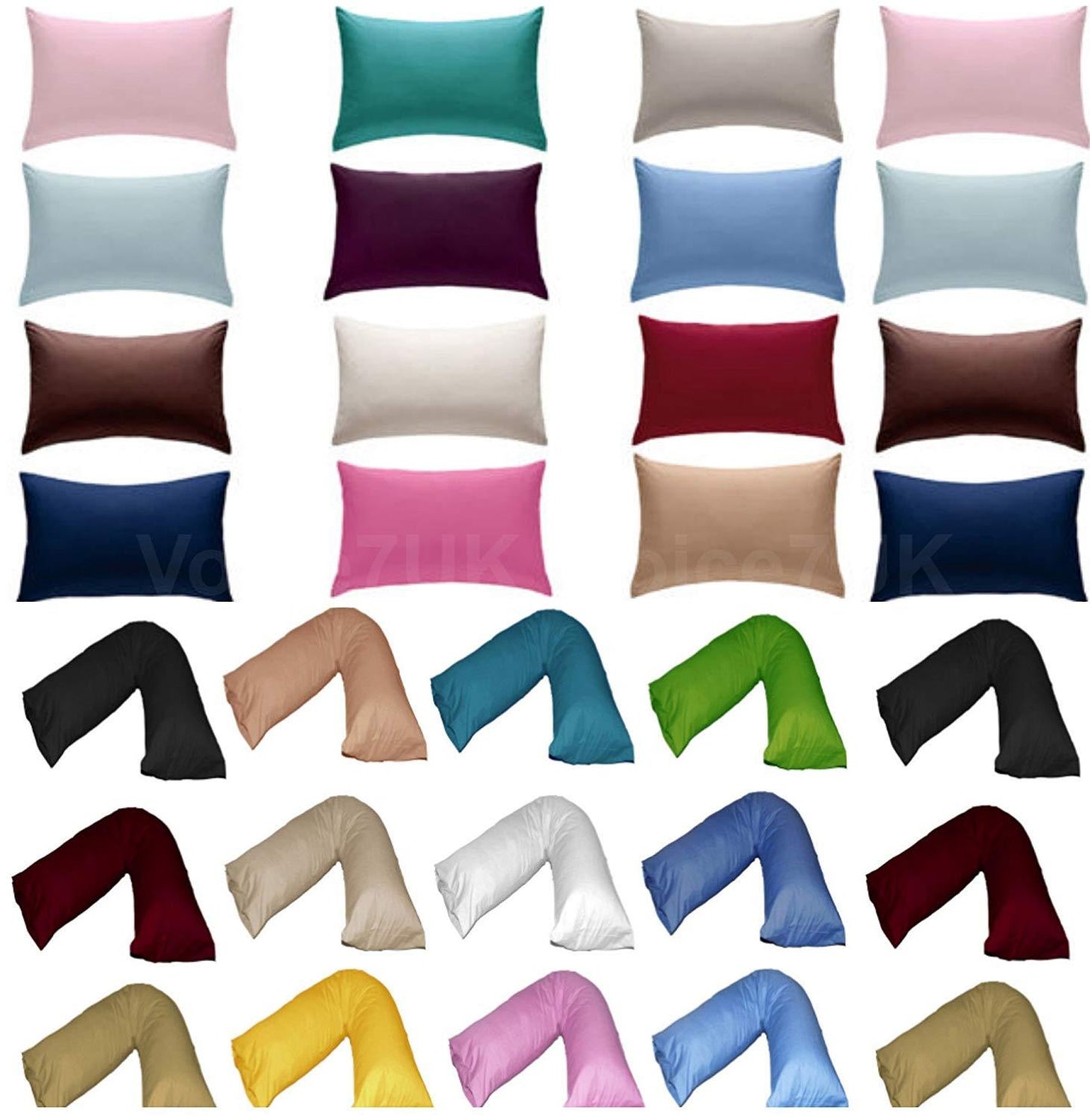 PillowCases & Orthopedic V-CASES – PolyCotton Fabric - Comfort Style