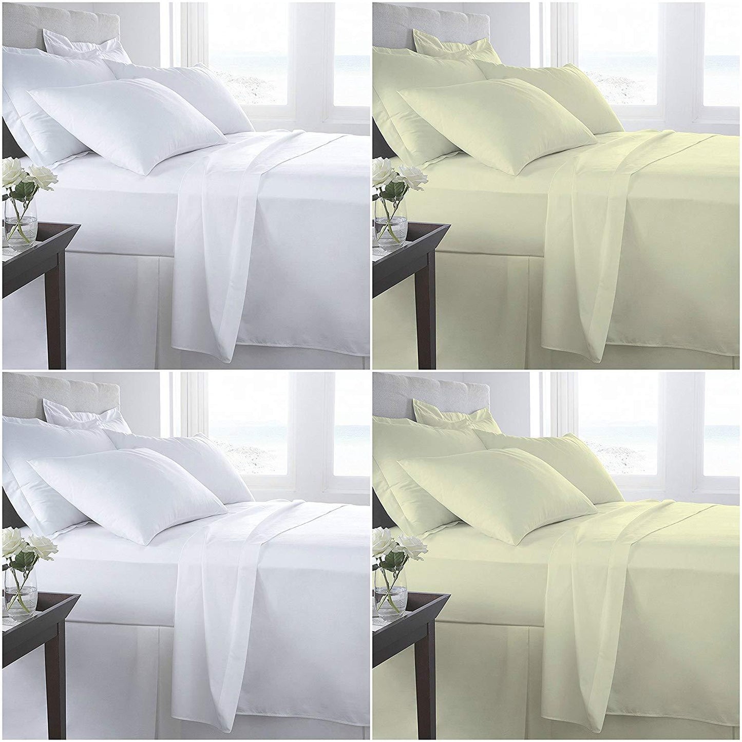 T400 PERCALE 100% Cotton FLAT Bed Sheets – 400 THREAD COUNTS - Comfort Style