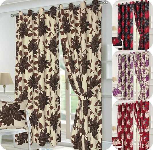 Luxury SEREN Pair of Fully Lines Ready Made CURTAINS - Comfort Style