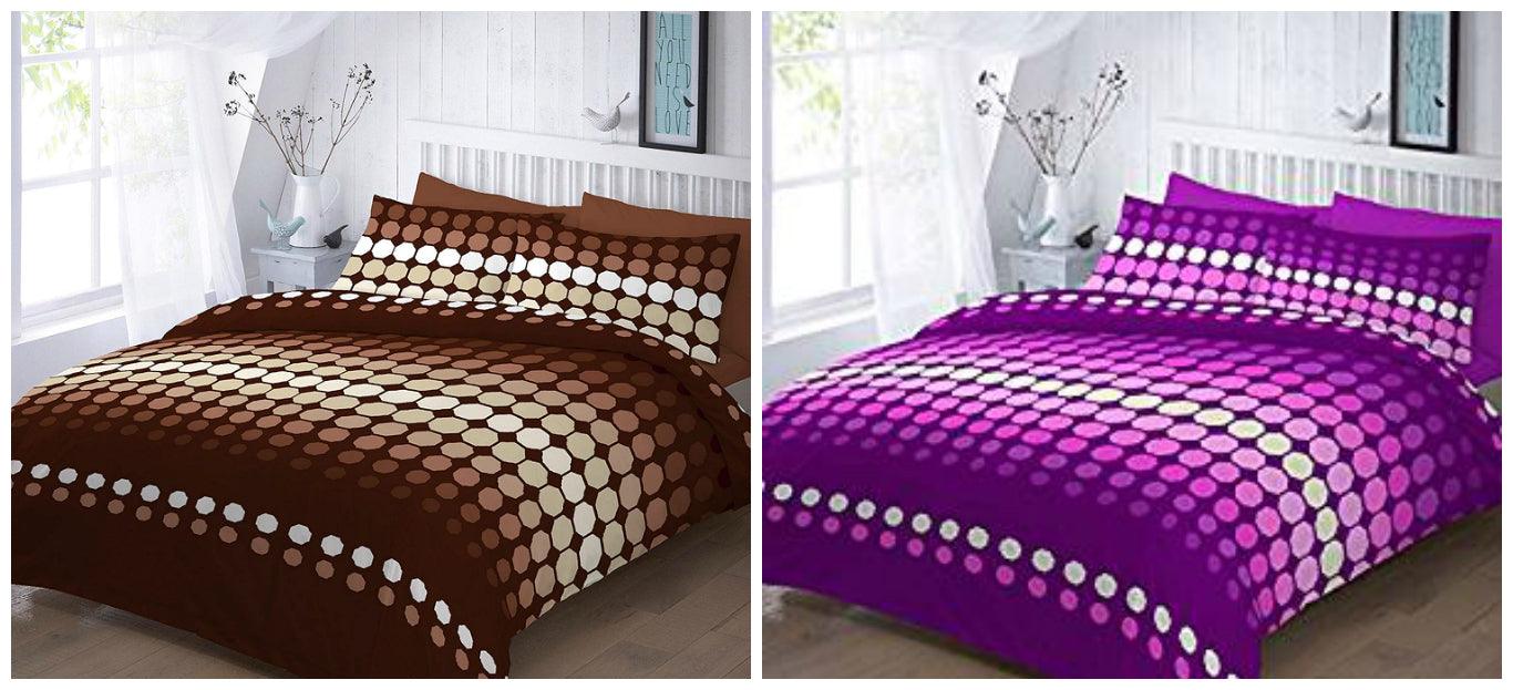 HUDSON BEDDING - DUVET COVER + 2 MATCHING PILLOW CASES, ROMANTIC BEDDING SET - Comfort Style