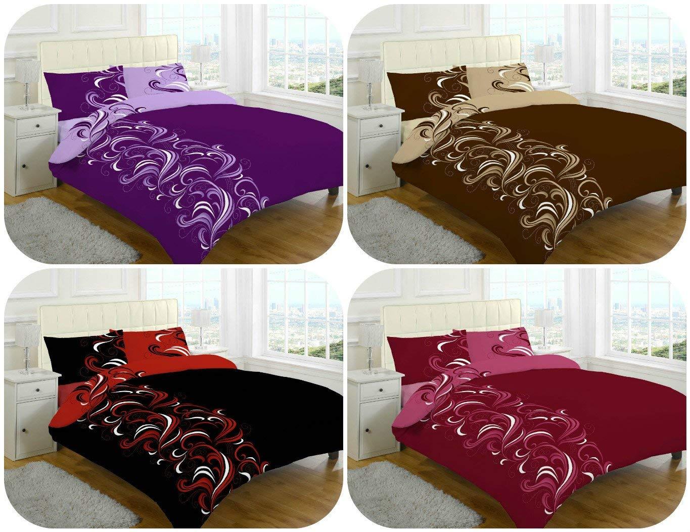 NEW Decent JACOB Duvet Set by Cover with Pillow Cases FREE~ Linen Bedding POLYCOTTON stuff~ single, double, king & super king - Comfort Style