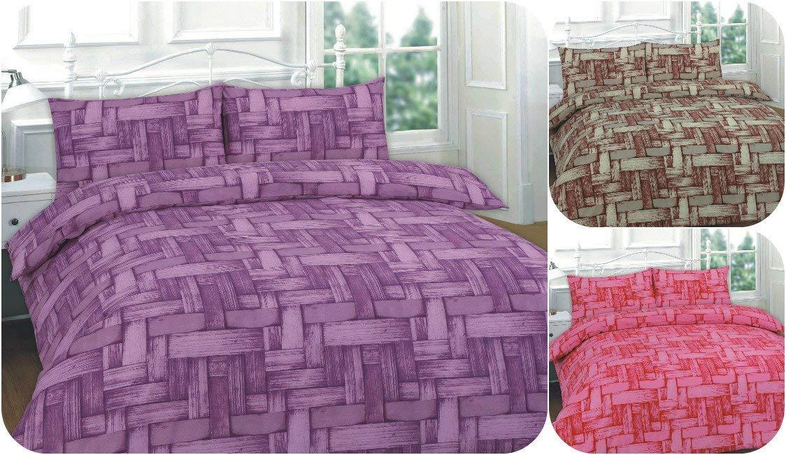 SUPER FINE QUALITY JAYCE DUVET SETS - DUVET COVER WITH 2 PILLOW CASES, 3 Colors Single, Double, King & Super King UK SIZES - Comfort Style