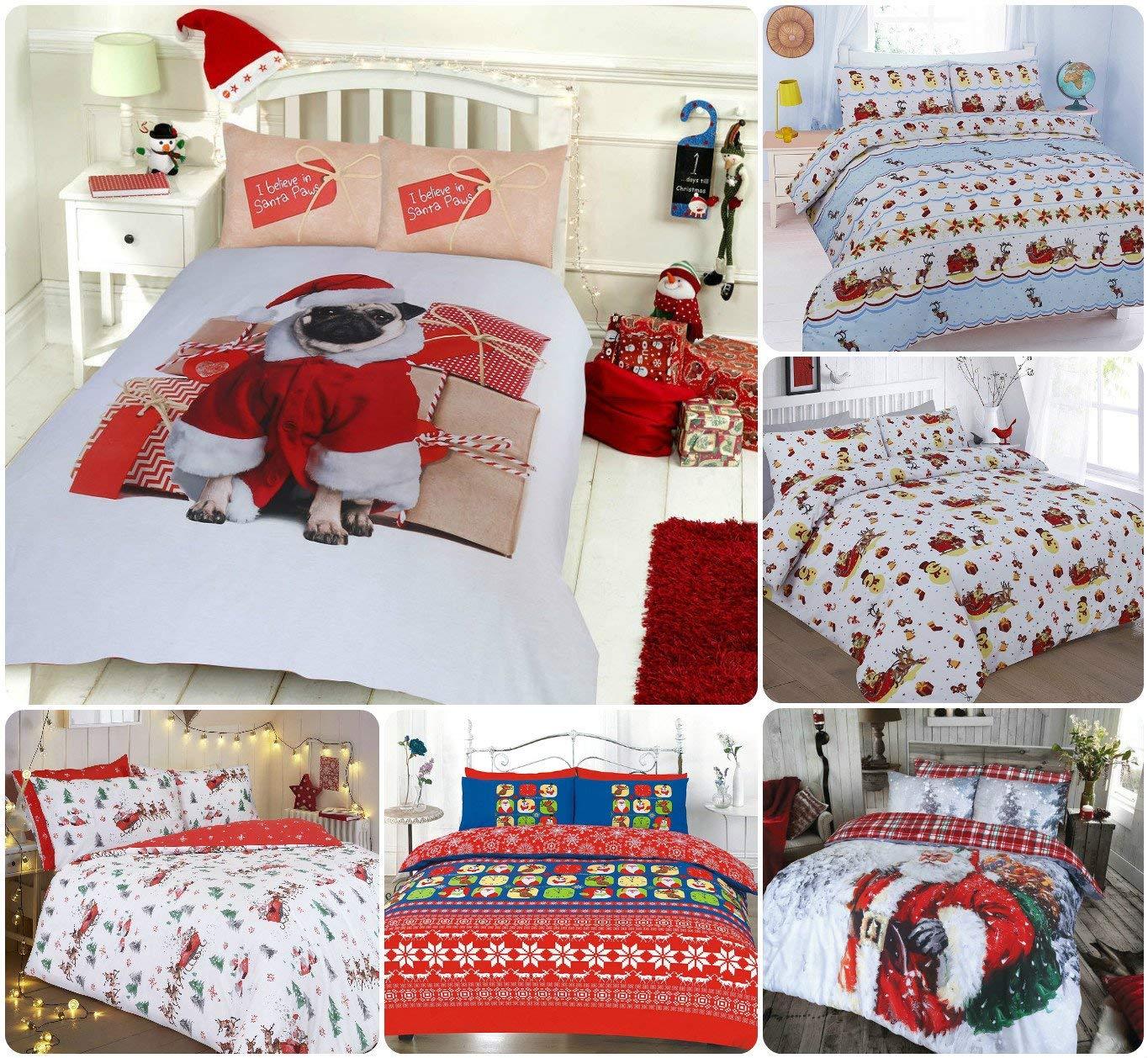 Luxury CHRISTMAS FESTIVE Duvet / Quilt Cover Bedding SETS with FREE Pillowcases ~ XMAS Gift Idea - Comfort Style