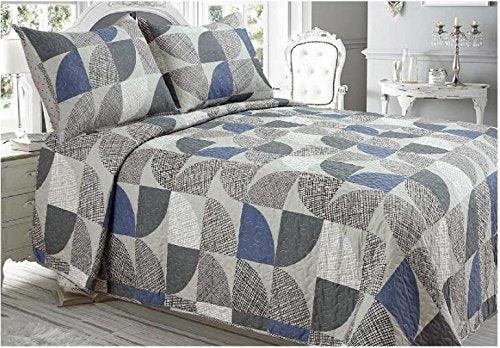 NEW 3pc Luxury Quilted BEDSPREADS / THROWS with PILLOW CASES FREE ~ XMAS GIFT IDEA ~ Super Quality Comforter Bedspreads COTTON TOUCH - Comfort Style