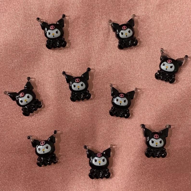 5/10pcs Kawaii Rabbit Kitty Nail Charm, Flatback Cabochon Resin - Comfort Style