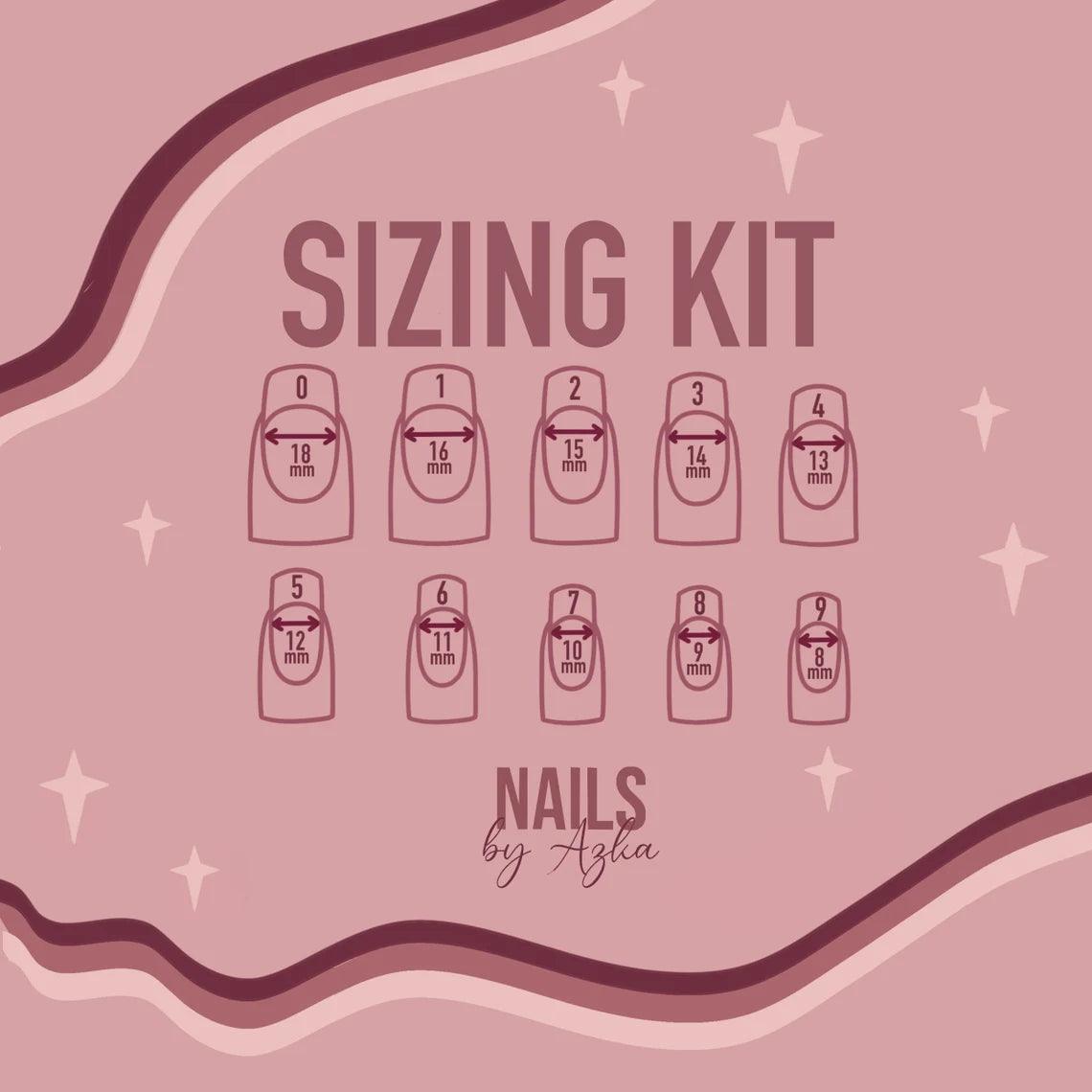 Sizing Kit For Reusable Press On Nails - Comfort Style