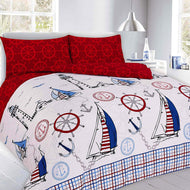 New JAKE SAILING ADVENTURE DUVET COVER Bedding Sets ~ with Matching pillowcases POLYCOTTON Fabric ~ COLORS Black, Blue & Red ~ UK SIZES