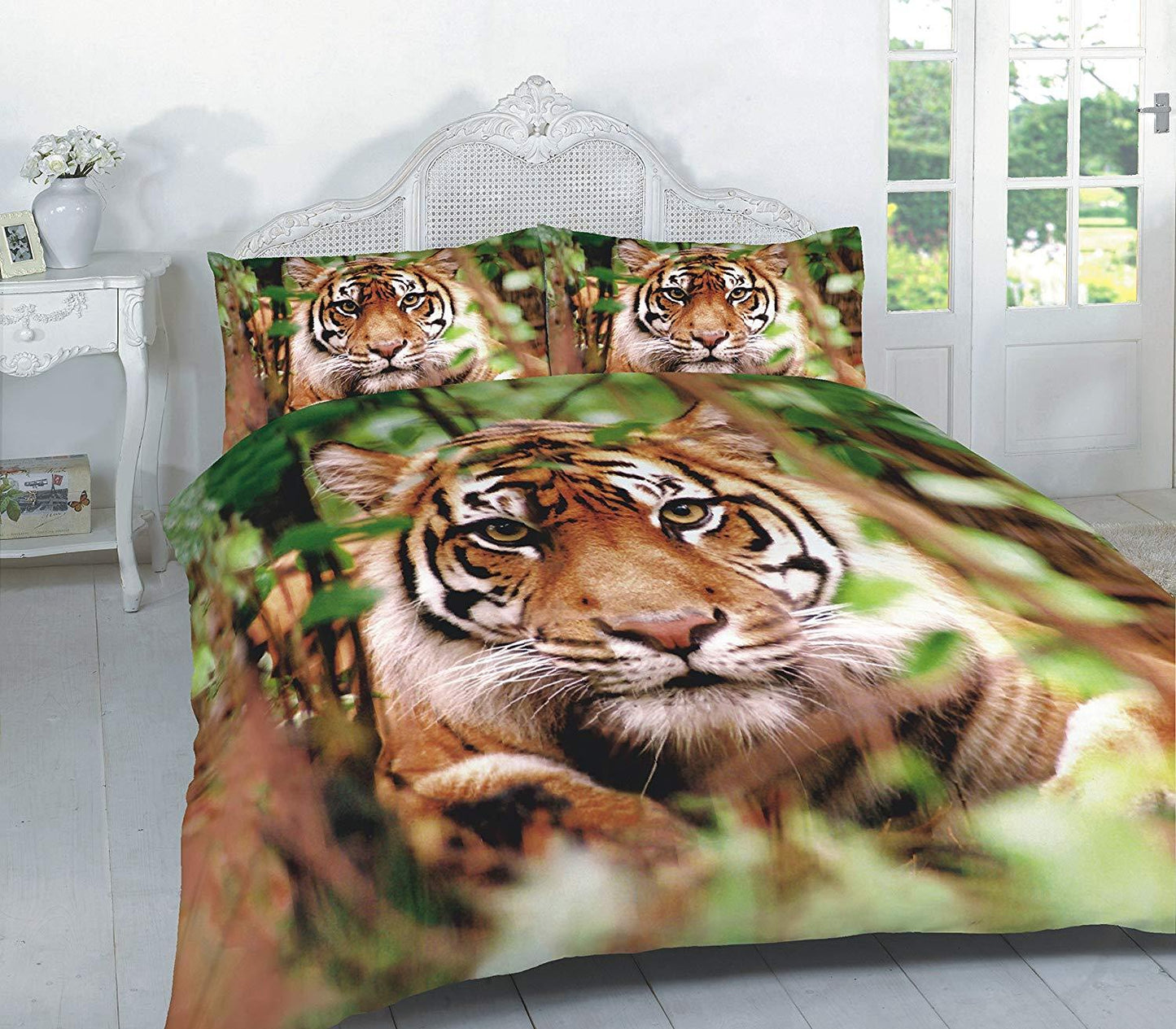 3D Wild Animals Duvet Cover Sets (Horses, Leopard, PolarBear, Tiger & Wolf) PolyCotton - Comfort Style