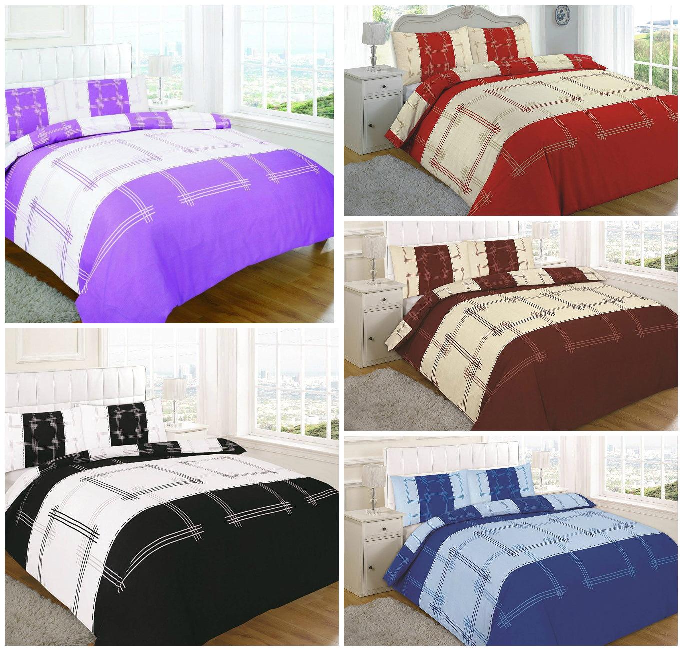 Luxury CAMPUS Duvet Cover Set with Pillowcases – 5 PolyCotton COLORS - Comfort Style