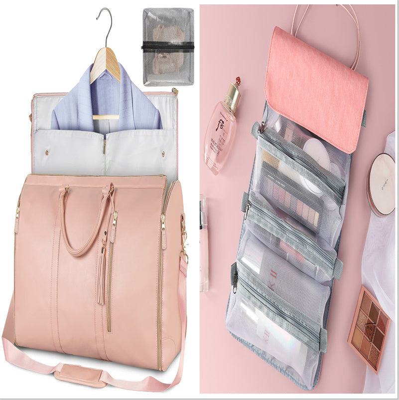 Large Capacity Travel Duffle Bag Women's Handbag Folding Suit Bag Waterproof Clothes Totes - Comfort Style