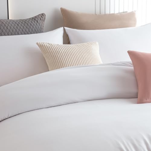 Soifox Duvet Cover Set - Bedding Set Bed with Zipper Closure, Soft Microfiber Duvet Cover with 2 Pillowcases - Comfort Style