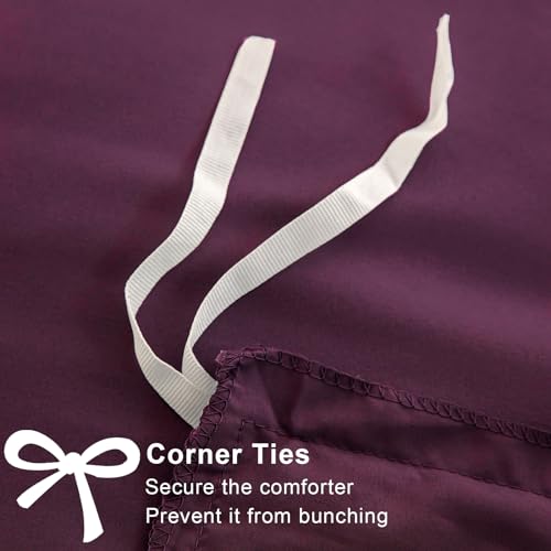 Soifox Duvet Cover Set - Bedding Set Bed with Zipper Closure, Soft Microfiber Duvet Cover with 2 Pillowcases - Comfort Style