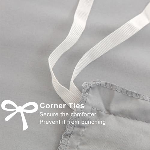 Soifox Duvet Cover Set - Bedding Set Bed with Zipper Closure, Soft Microfiber Duvet Cover with 2 Pillowcases - Comfort Style