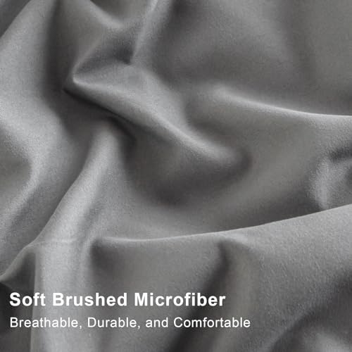 Soifox Duvet Cover Set - Bedding Set Bed with Zipper Closure, Soft Microfiber Duvet Cover with 2 Pillowcases - Comfort Style