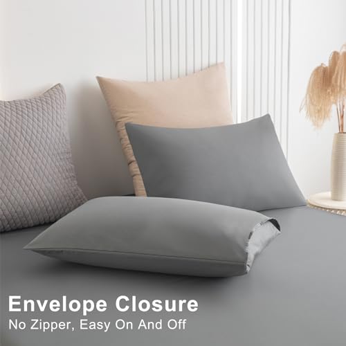 Soifox Duvet Cover Set - Bedding Set Bed with Zipper Closure, Soft Microfiber Duvet Cover with 2 Pillowcases - Comfort Style