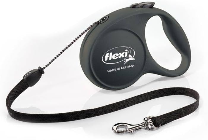 Flexi New Classic Tape Blue Large 8m Retractable Dog Leash/Lead for dogs up to 50kg/110lbs - Comfort Style