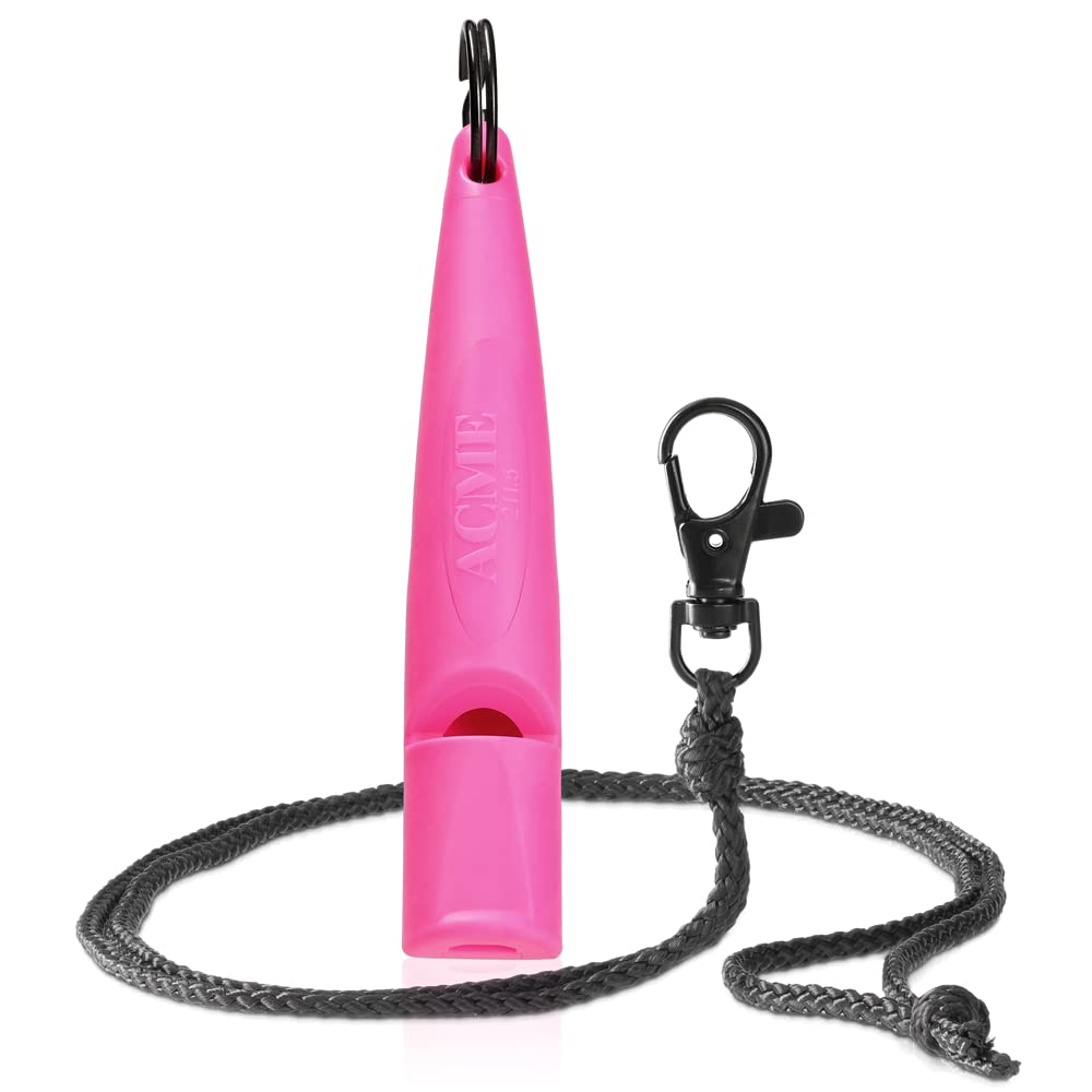 ACME Dog Whistle No. 211.5 (Update 2023) with Free Whistle Band in Matte Black, Alpha, Ideal for Callback, Long Range, Frequency Standardised (Black/DG Orange)