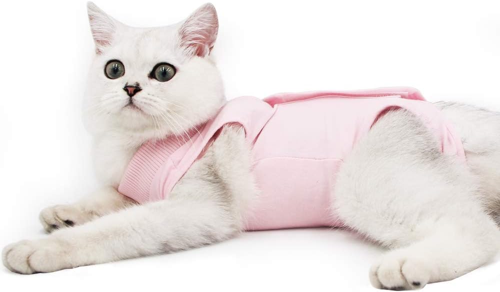 Cat Professional Recovery Suit for Abdominal Wounds or Skin Diseases, E-Collar Alternative for Cats after Surgery Wear,cat medical vest - Comfort Style