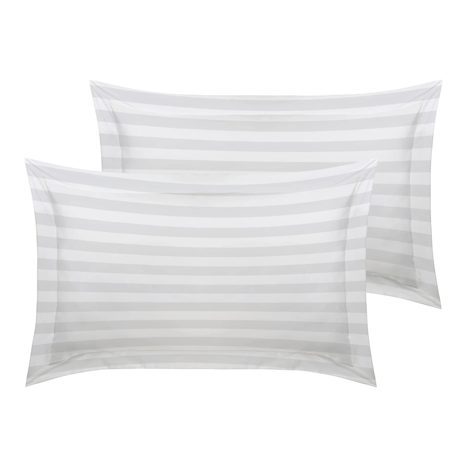 MOONLIGHT20015 Duvet Set Reversible Stripes Satin Double Bedding Set with 2 Pillowcases Soft Hypoallergenic Duvet Cover - Comfort Style