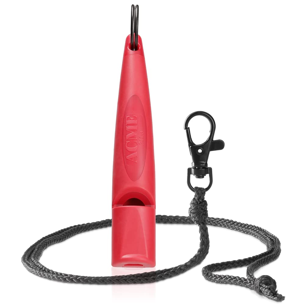 ACME Dog Whistle No. 211.5 (Update 2023) with Free Whistle Band in Matte Black, Alpha, Ideal for Callback, Long Range, Frequency Standardised (Black/DG Orange)