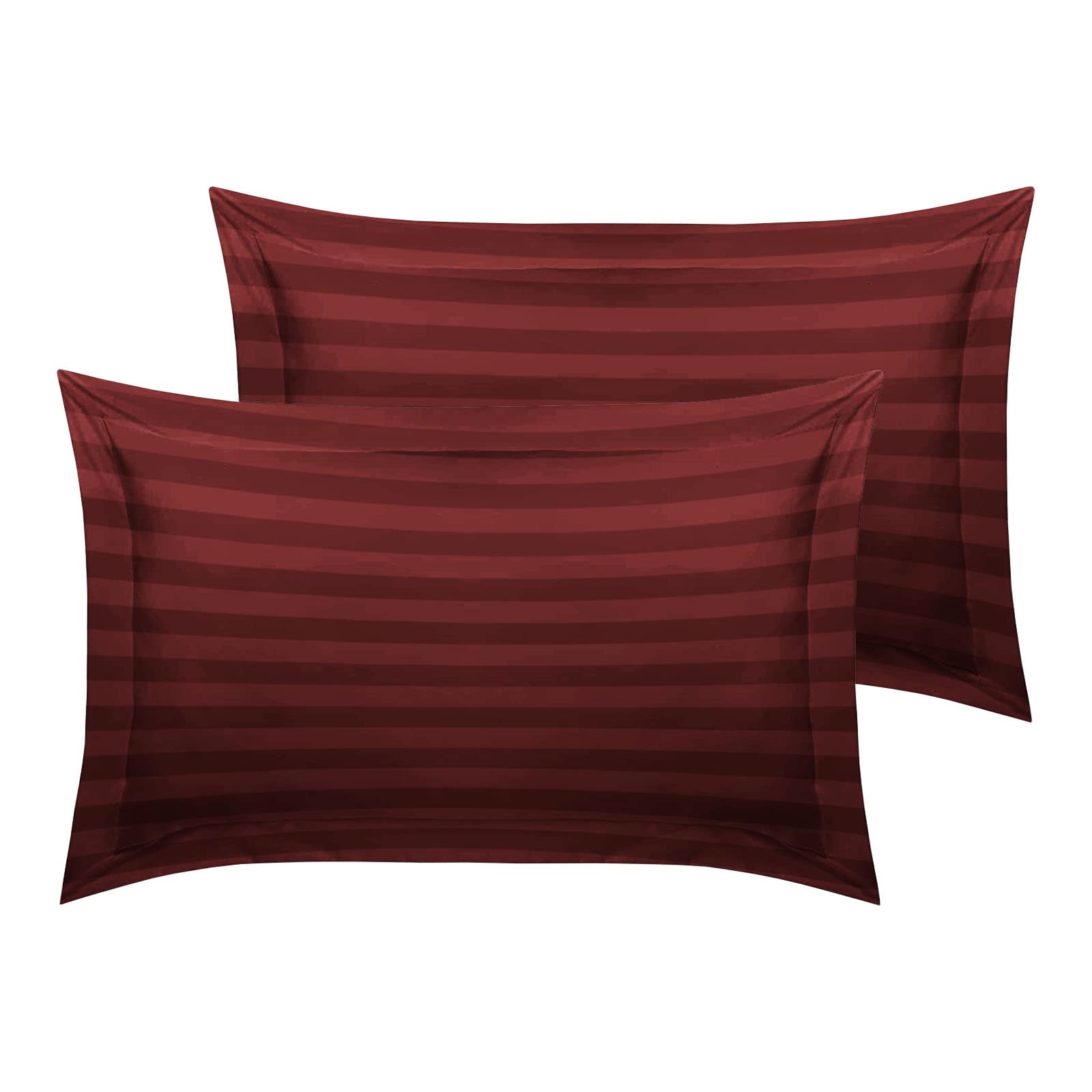 MOONLIGHT20015 Duvet Set Reversible Stripes Satin Double Bedding Set with 2 Pillowcases Soft Hypoallergenic Duvet Cover - Comfort Style