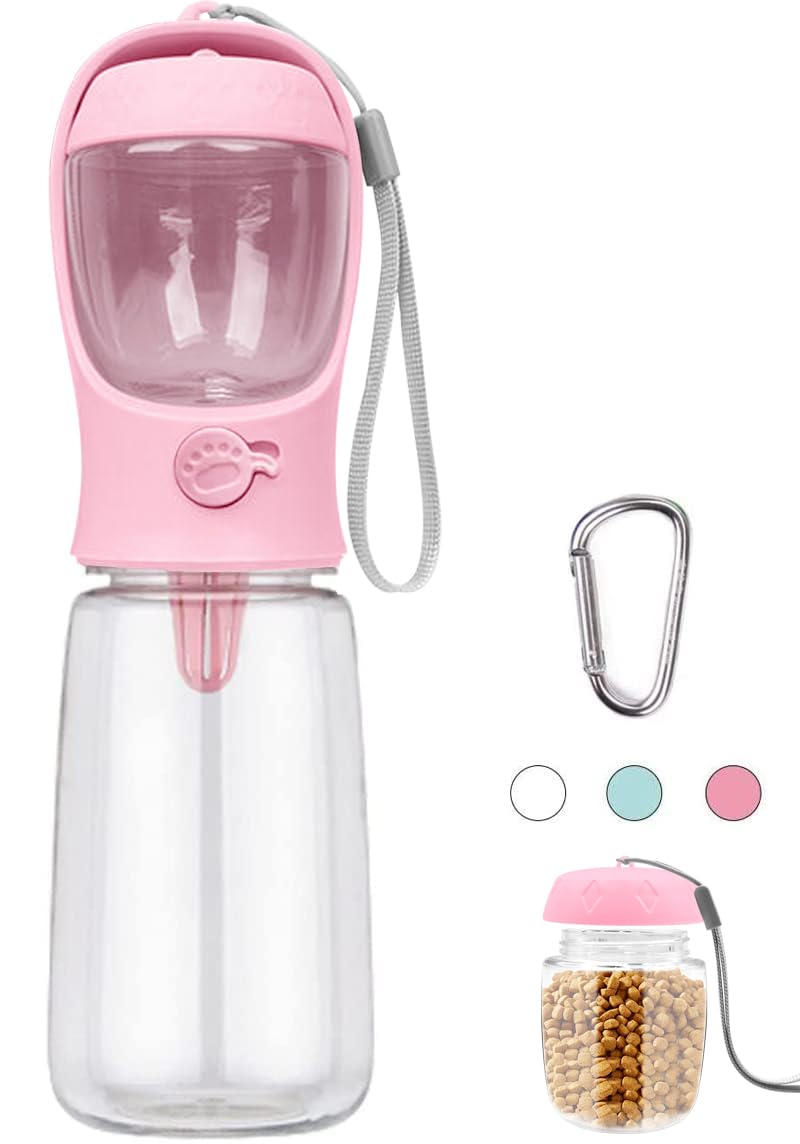 COTOP Portable Dog Water Bottle, 350/550ml Dog Walking Travel Bottle Puppy Water Leak Proof Drinking Dispenser Food Grade Dog Hot Water Drink Bottle, Pet Outdoor Drinking Cup Dog Gift