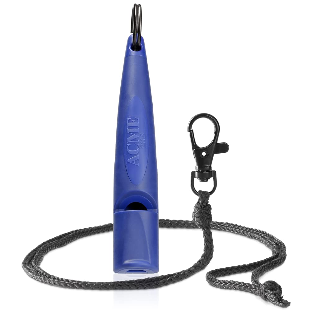 ACME Dog Whistle No. 211.5 (Update 2023) with Free Whistle Band in Matte Black, Alpha, Ideal for Callback, Long Range, Frequency Standardised (Black/DG Orange)