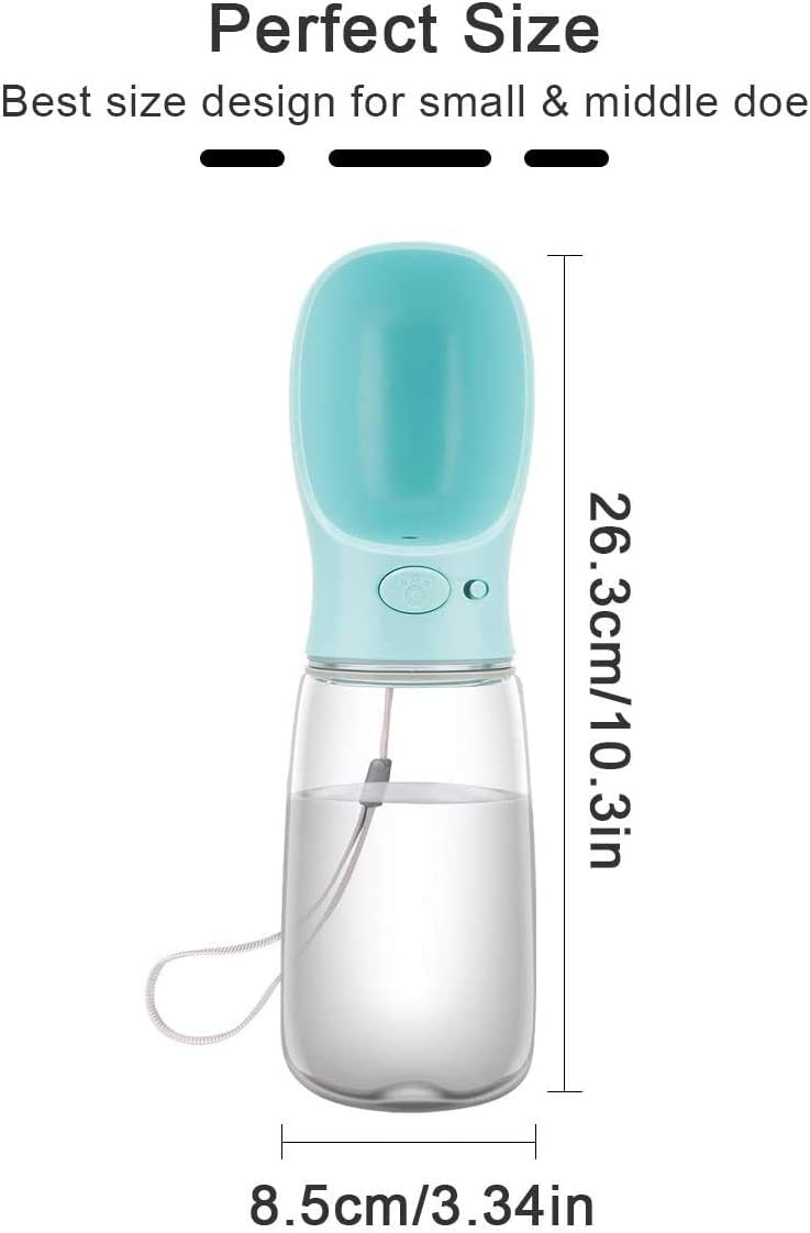 COTOP Portable Dog Water Bottle, 350/550ml Dog Walking Travel Bottle Puppy Water Leak Proof Drinking Dispenser Food Grade Dog Hot Water Drink Bottle, Pet Outdoor Drinking Cup Dog Gift