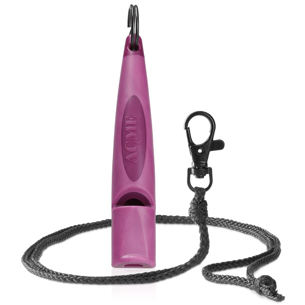 ACME Dog Whistle No. 211.5 (Update 2023) with Free Whistle Band in Matte Black, Alpha, Ideal for Callback, Long Range, Frequency Standardised (Black/DG Orange)