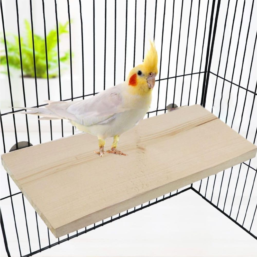 3PCS Bird Platform Flat Wooden Stand Pet Platform Climbing Platform Bird Cage Accessories for Small Animals Parakeets Budgies Chinchilla Hamster Rat Mouse Parrot - Comfort Style