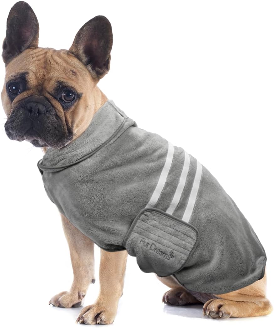 FurDreams Dog Robe XS - Super Absorbent & Quick-Drying Pet Towel, Soft Cozy Fabric for Comfortable Fit, Versatile Use for Home & On-The-Go Dog Bathrobe for Easy Grooming & Drying - Comfort Style