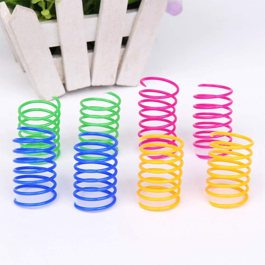 Andiker Cat Spring 12pcs, Cat Interactive Toy to Kill Time and Keep Fit Colorful Creative Toy Durable Soft Cat Activity Toy for Swatting, Biting, Hunting Kitten Toys - Comfort Style