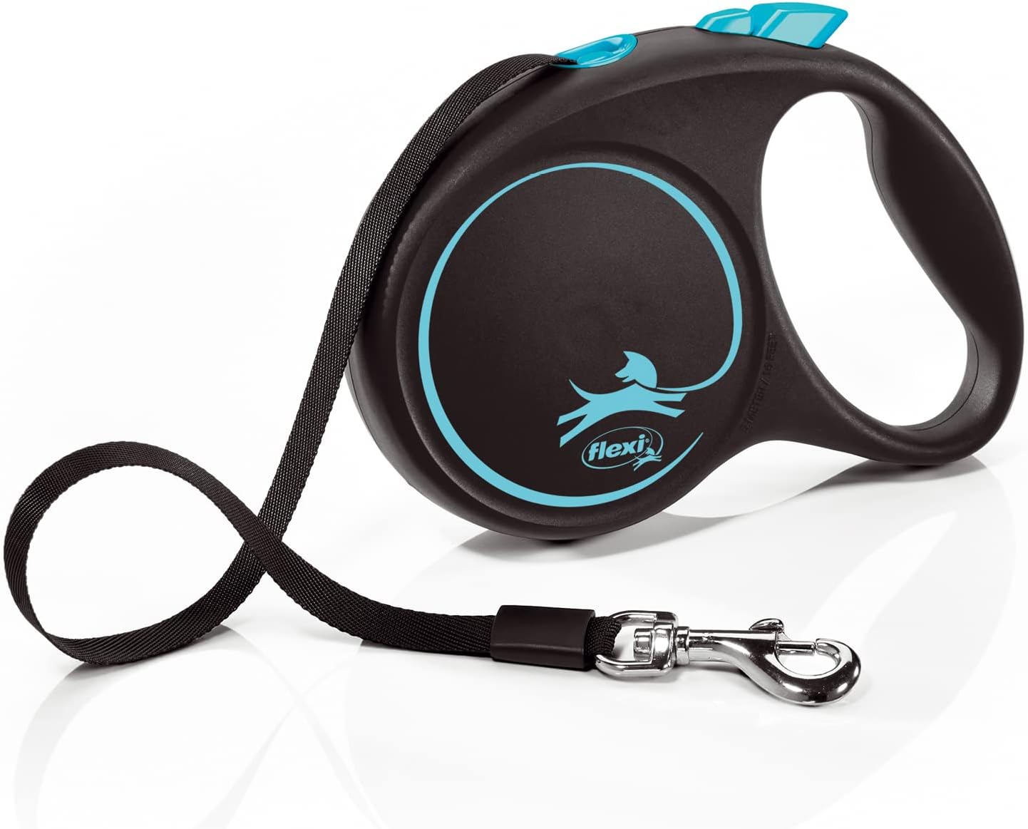 Flexi New Classic Tape Blue Large 8m Retractable Dog Leash/Lead for dogs up to 50kg/110lbs - Comfort Style