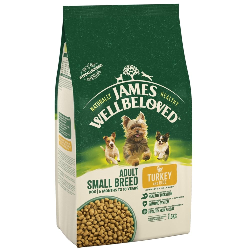 James Wellbeloved Hypoallergenic Dry Dog Food for Adult Small Breed Chicken & Rice 1.5 kg