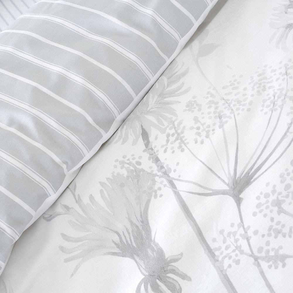 Catherine Lansfield Meadowsweet Floral Reversible Duvet Cover Set with Pillowcase - Comfort Style