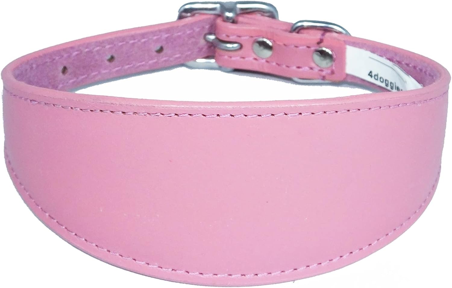 4doggies Whippet Leather Collar Suede Padded Backing to fit 11 - 13 Inch Neck 27-33 cm (Dark Blue)