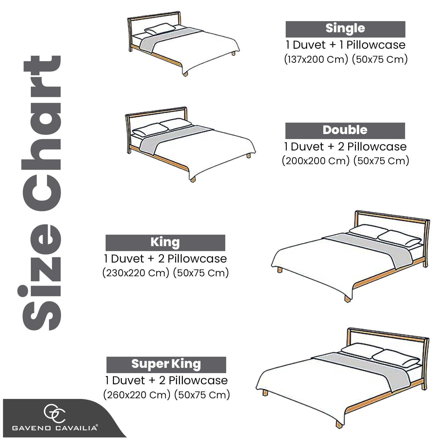 Gaveno Cavailia Luxury DENIM CHECK Bed Set with Duvet Cover and Pillow Cases, Polyester-Cotton - Comfort Style