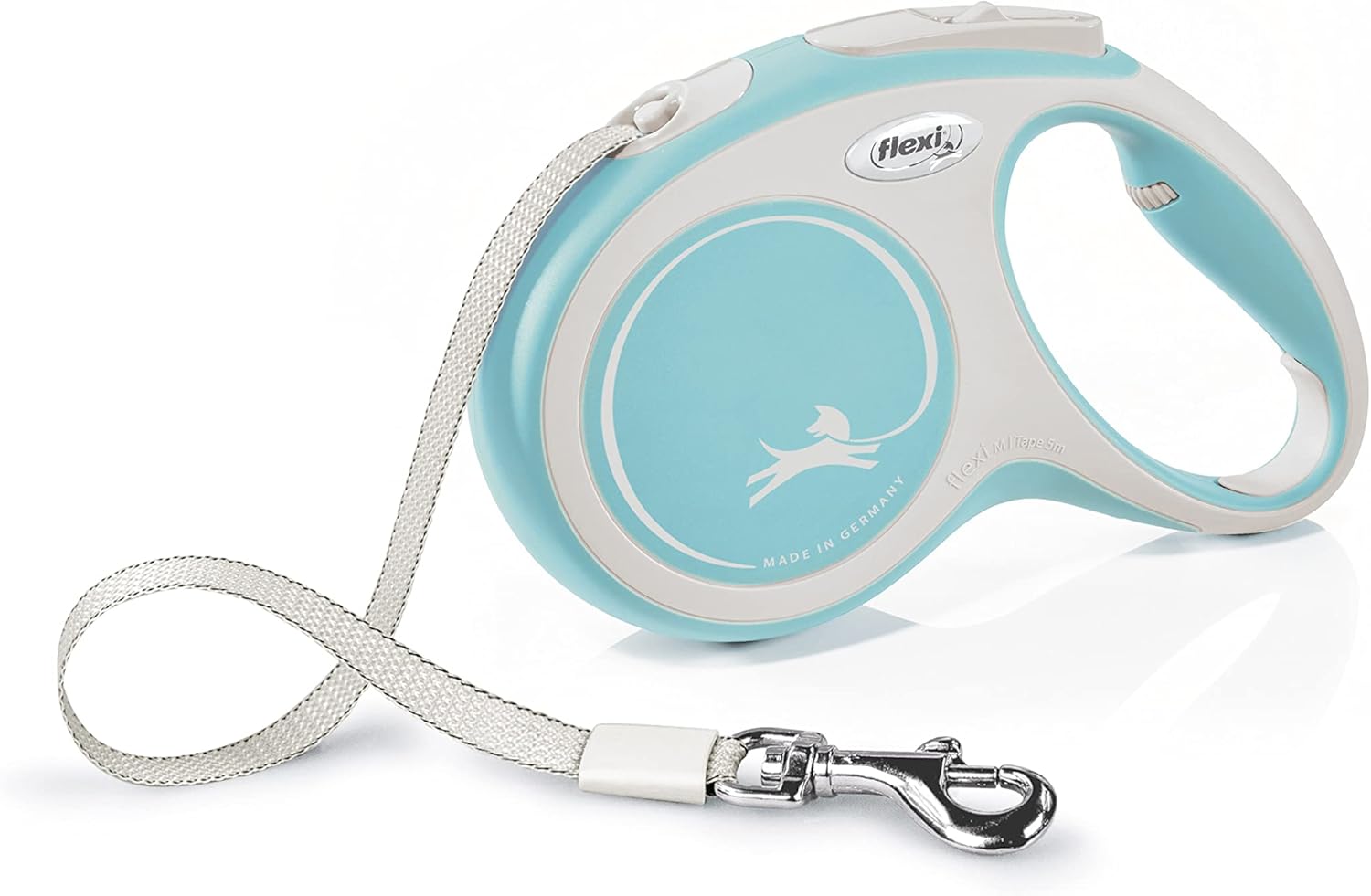 Flexi New Classic Tape Blue Large 8m Retractable Dog Leash/Lead for dogs up to 50kg/110lbs - Comfort Style
