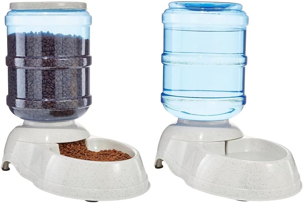Amazon Basics Dog and Cat Water Feeder, Small, 1 Gallons (3.8 liters), Transparent - Comfort Style