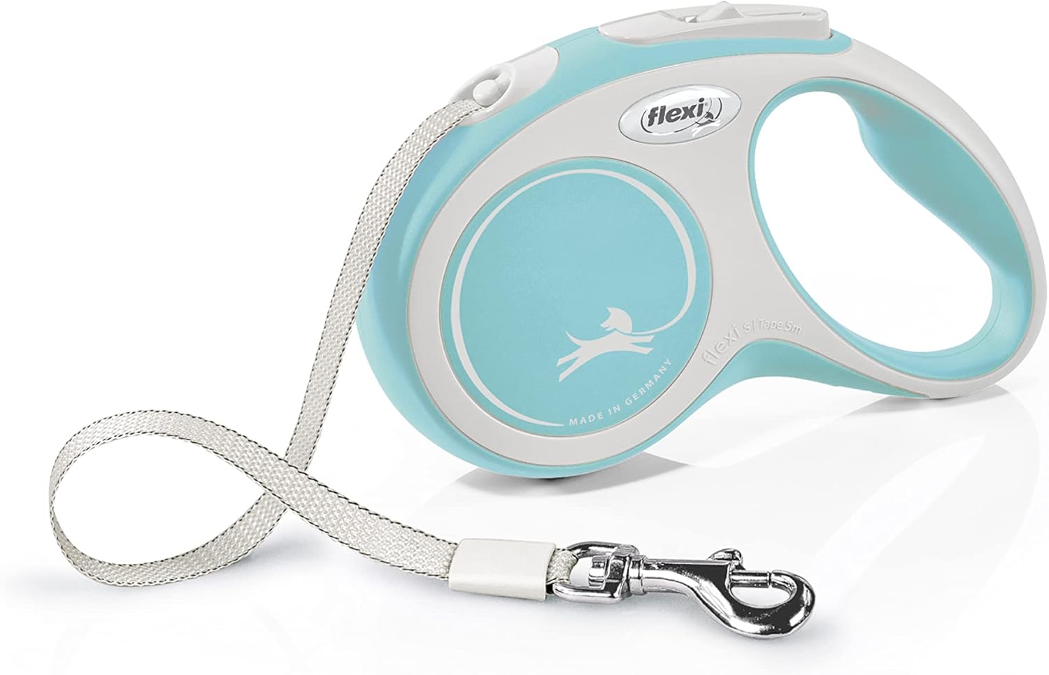 Flexi New Classic Tape Blue Large 8m Retractable Dog Leash/Lead for dogs up to 50kg/110lbs - Comfort Style